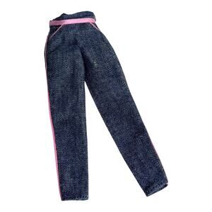 Barbie Doll Jeans Vtg 1966 Twist N Turn Accessory Barbie Back Pocket Pink Strip